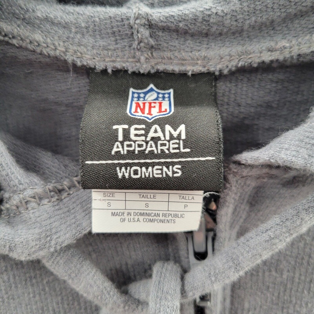 NFL New York Giants Full Zip Hoodie Rhinestone Accents Gray Womens S - Picture 3 of 7